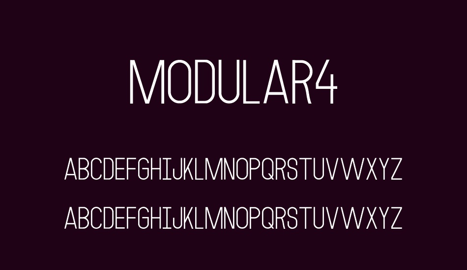 MODULAR4 font
