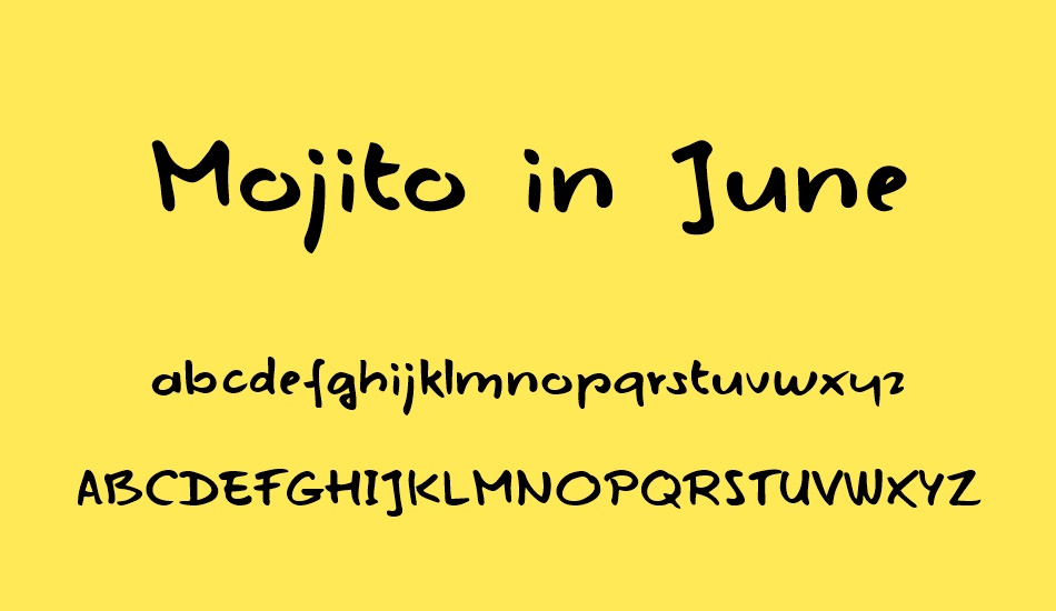 Mojito in June font