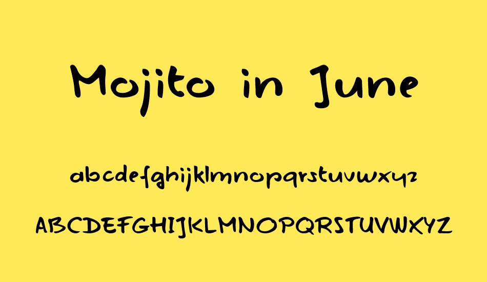Mojito in June font