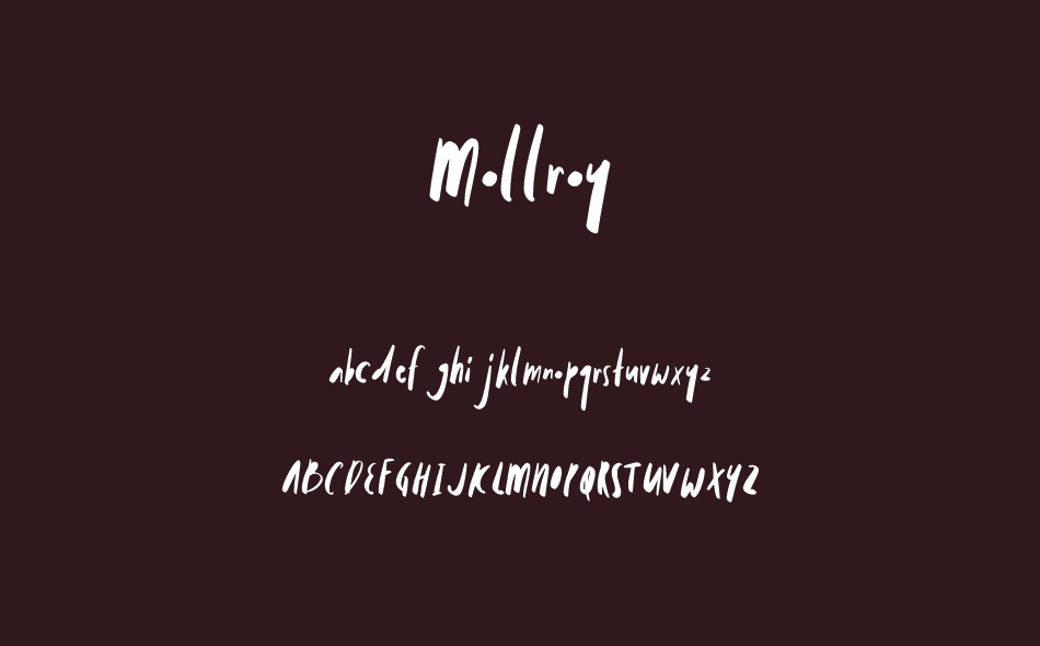 Mollroy font