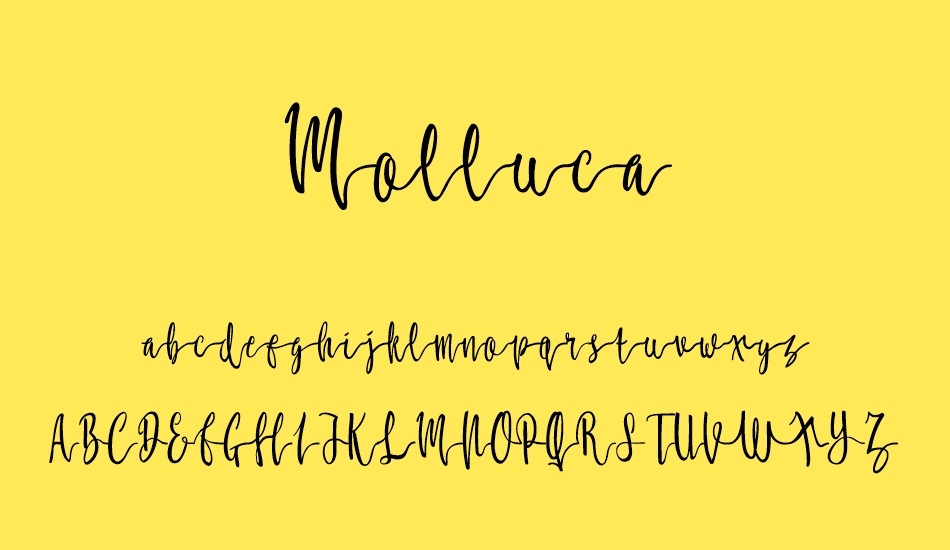 Molluca font