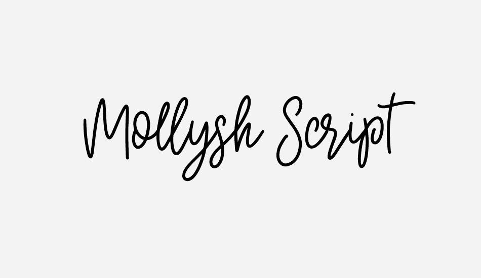 Mollysh Script Free font big