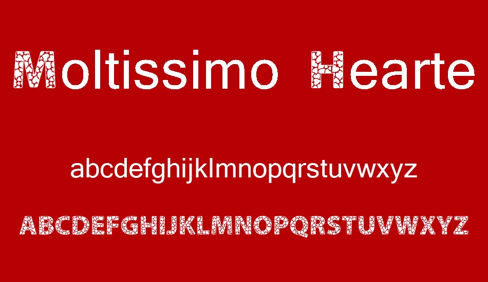 Moltissimo Hearted borders font