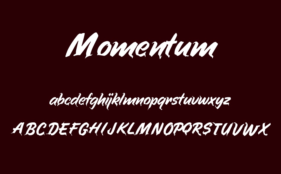 Momentum font