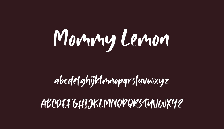 Mommy Lemon font