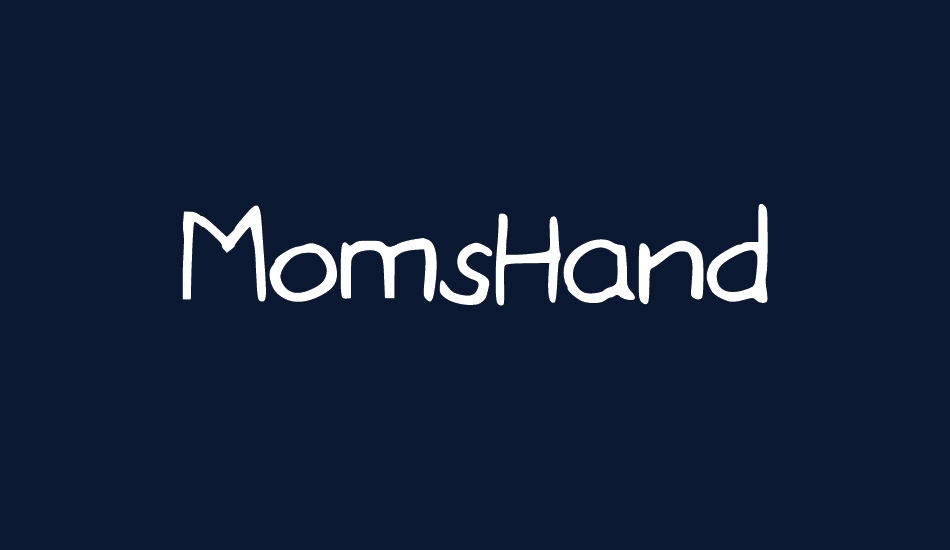 MomsHand font big