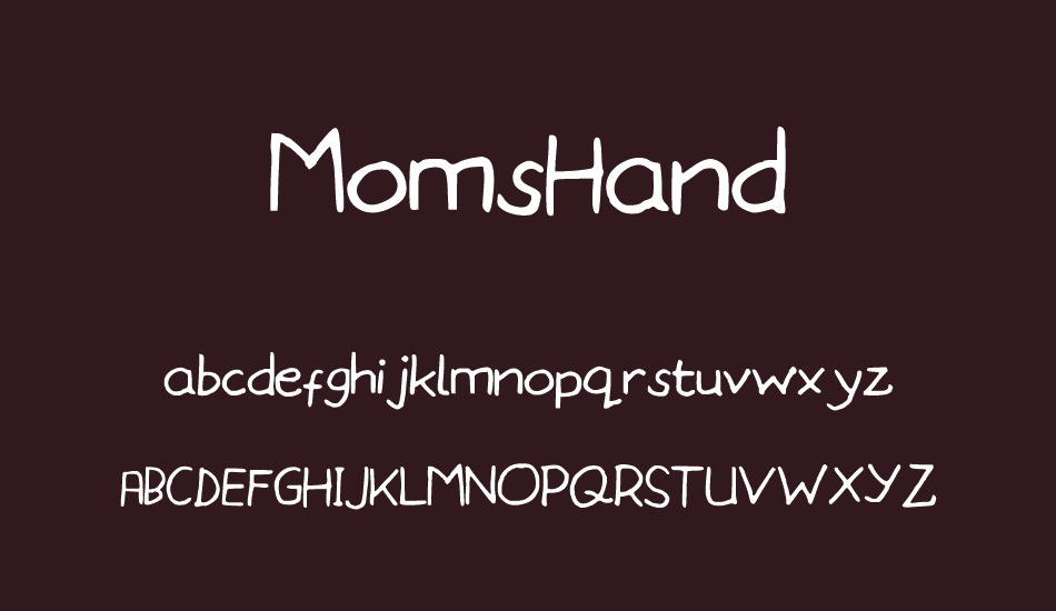 MomsHand font