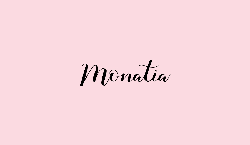 Monatia Regular font big