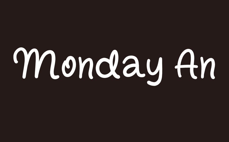 Monday Angel font big