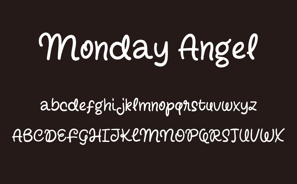 Monday Angel font