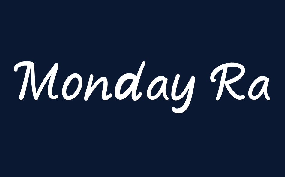 Monday Rain font big