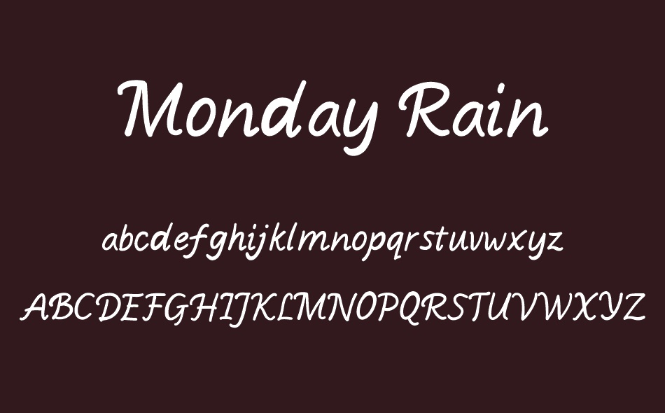Monday Rain font
