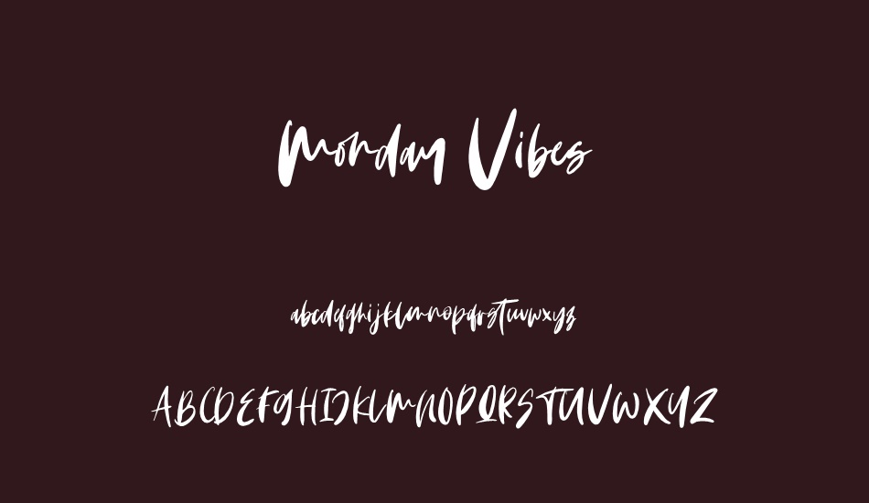 Monday Vibes font