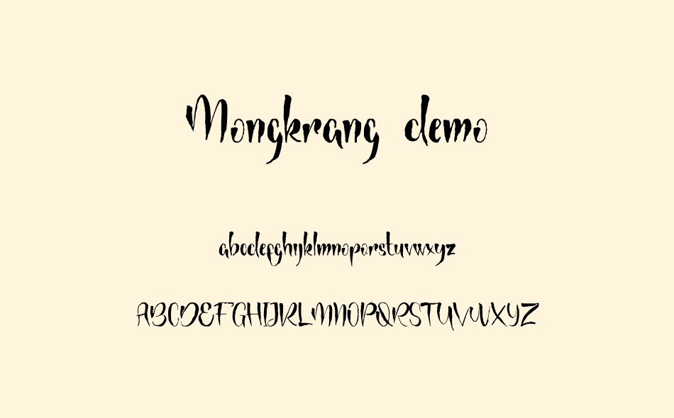 Mongkrang font