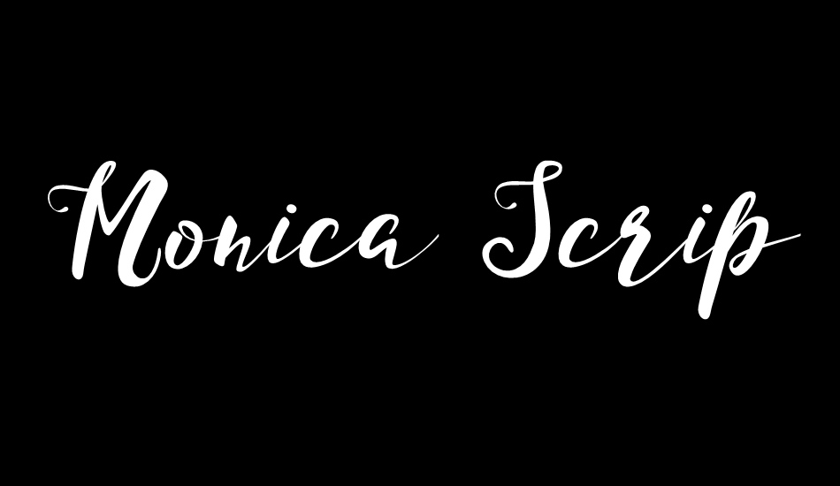 Monica Script font big