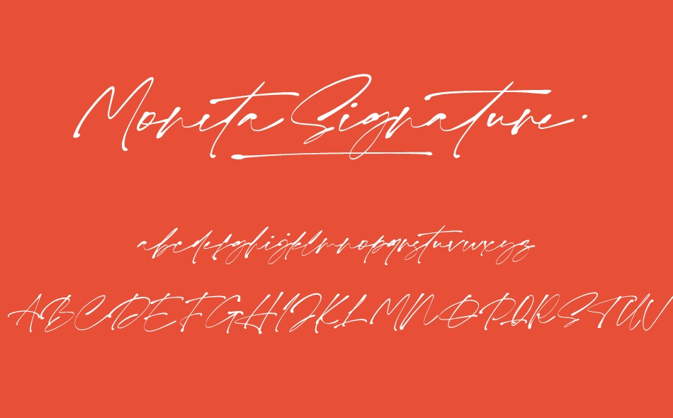 Monita Signature font