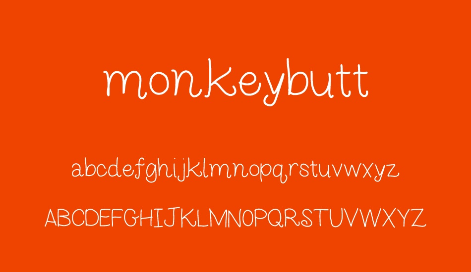 monkeybutt font
