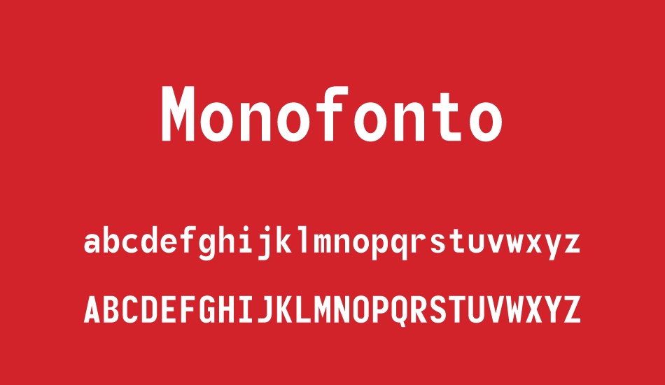 Monofonto font