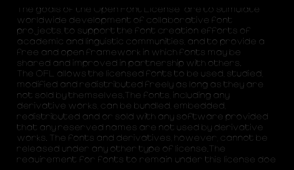 Monofred-UltraLight font 1