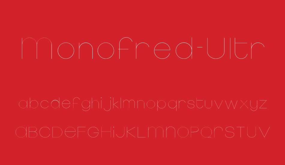 Monofred-UltraLight font