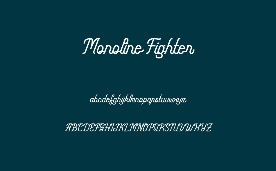 Monoline Fighter font