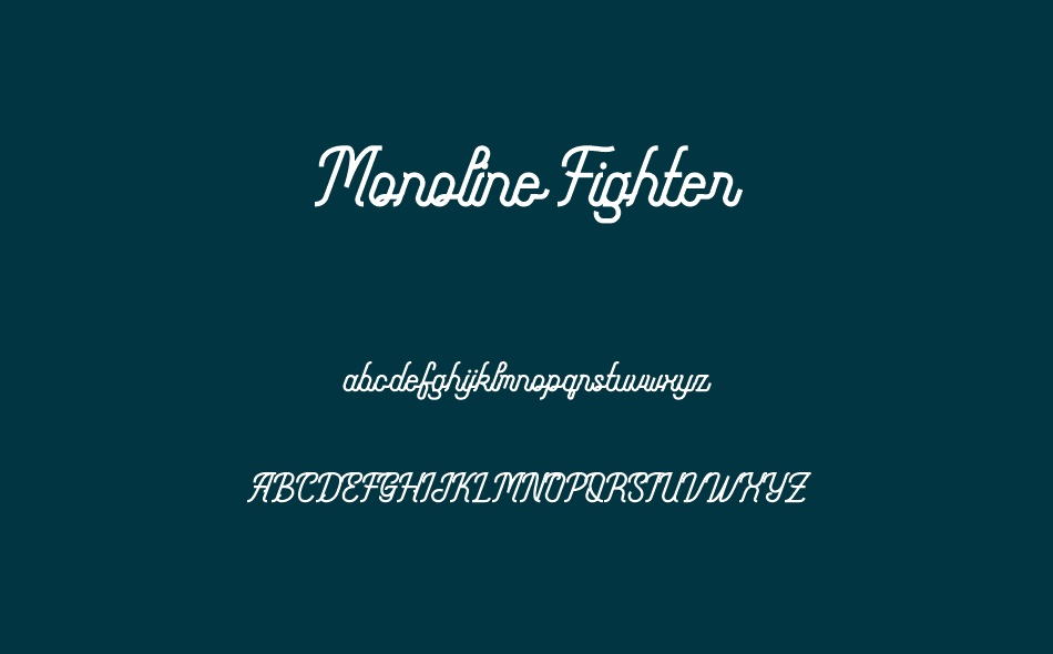 Monoline Fighter font