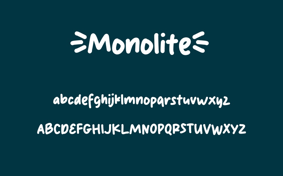 Monolite font