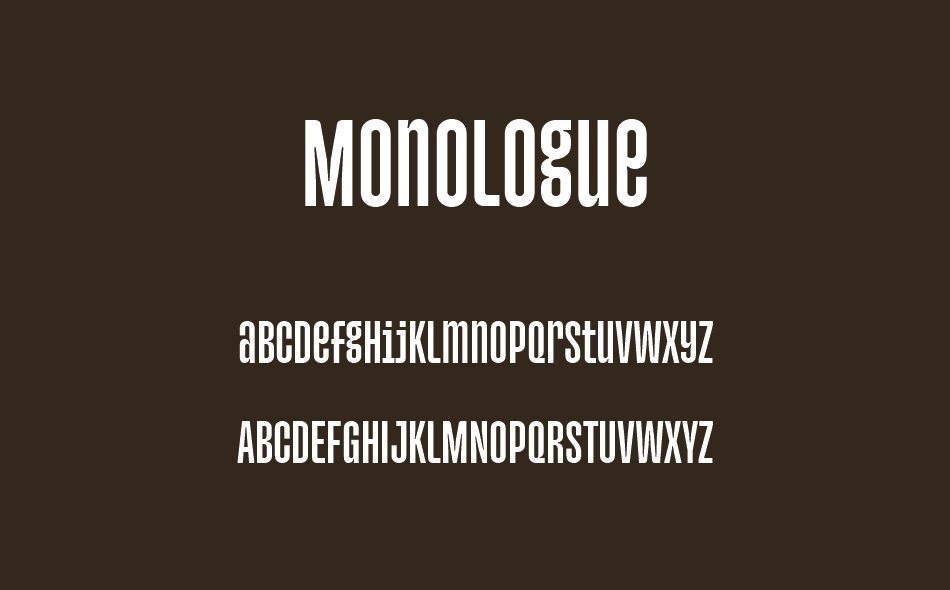 Monologue font