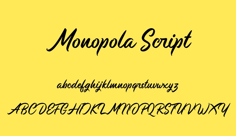 Monopola Script font