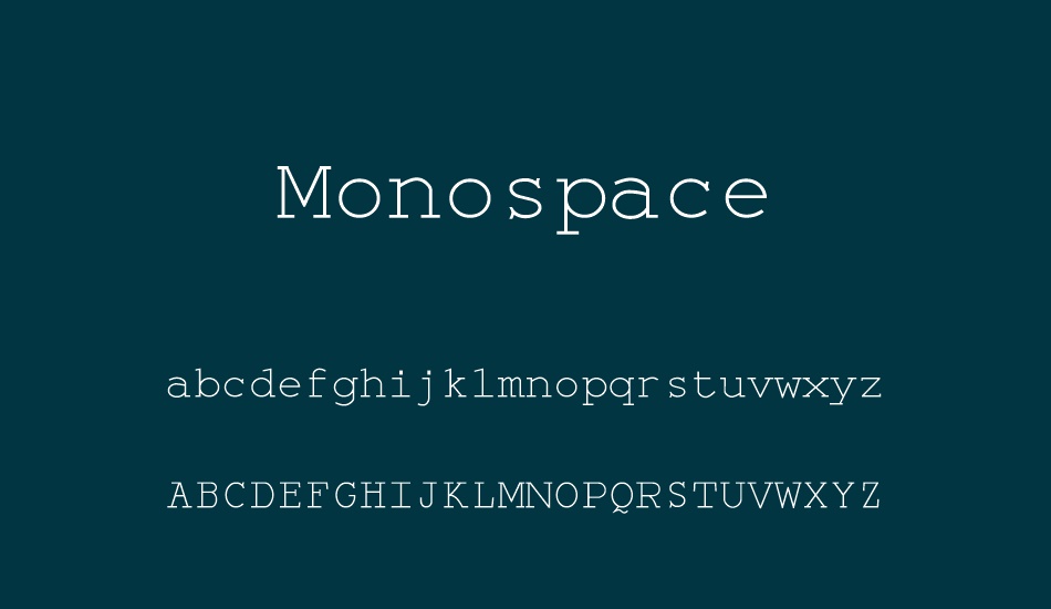 monospace font