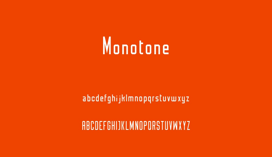Monotone font