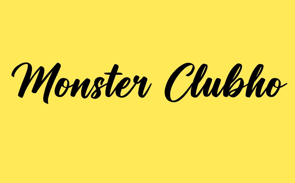 Monster Clubhouse font big