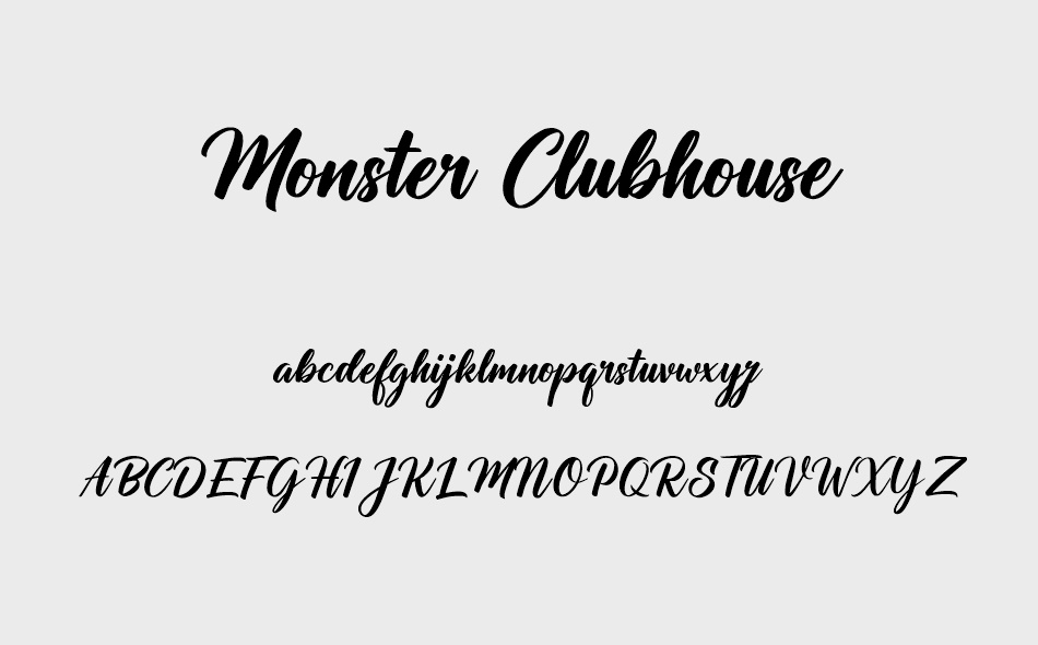 Monster Clubhouse font