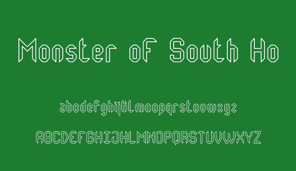 Monster oF South Hollow St font