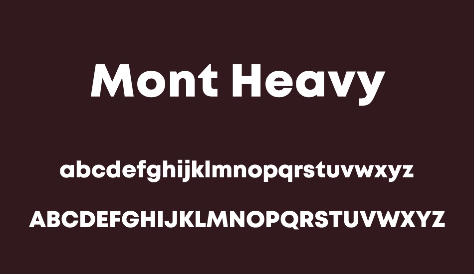 Mont Heavy DEMO font