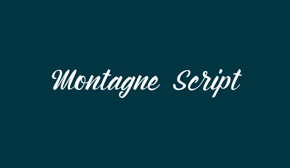 Montagne Script Free Demo font big