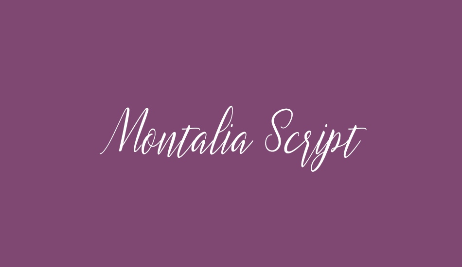 Montalia Script font big