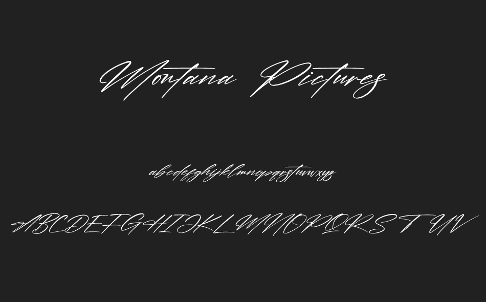 Montana Pictures font
