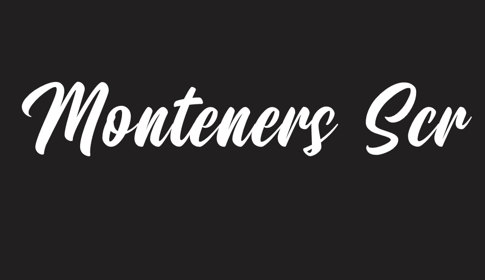 Monteners Script Demo font big