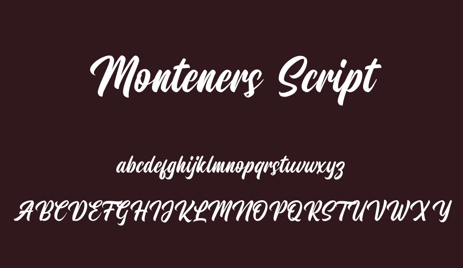 Monteners Script Demo font