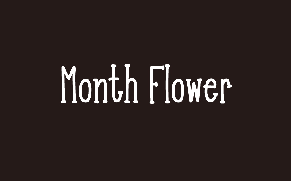 Month Flower font big