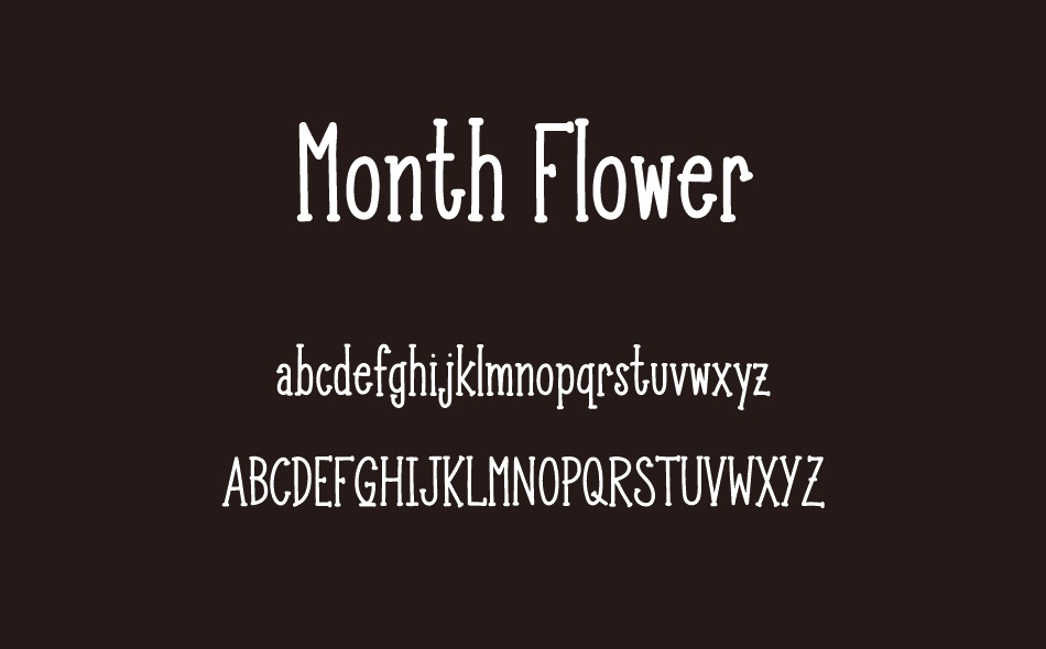 Month Flower font