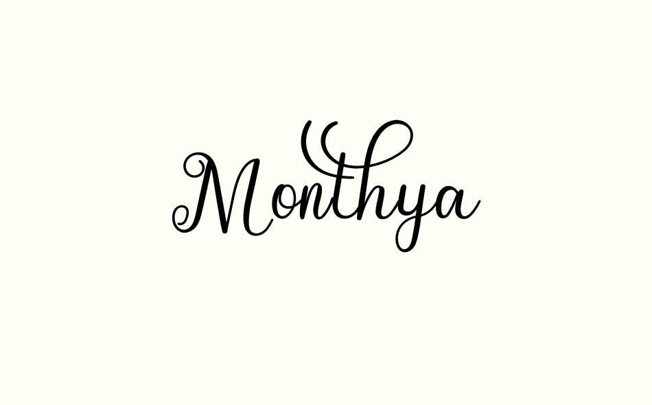 Monthya font big