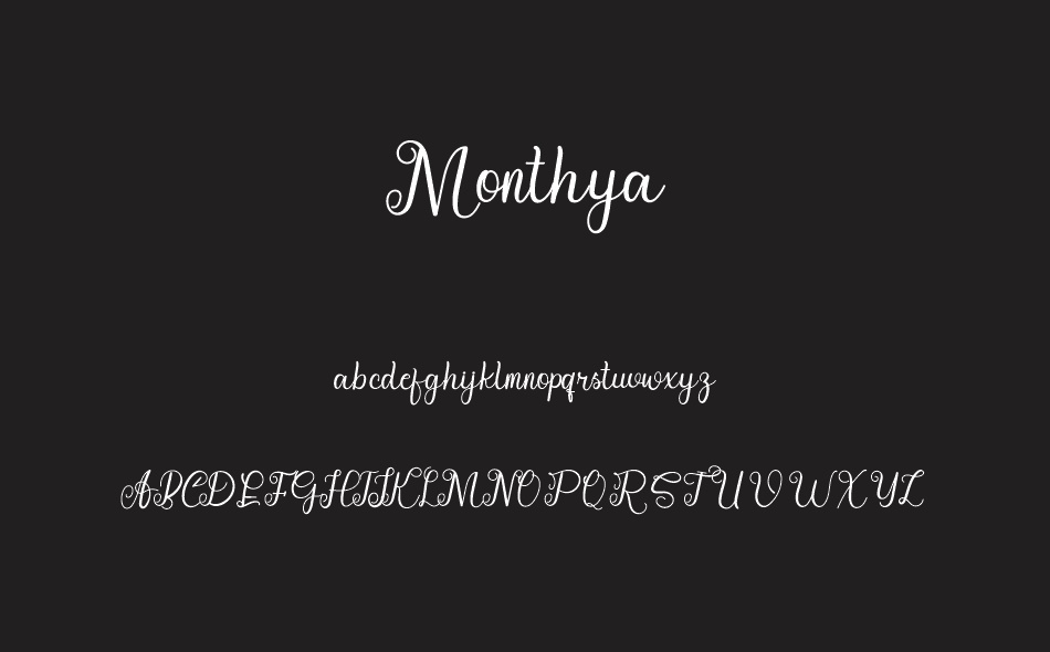 Monthya font