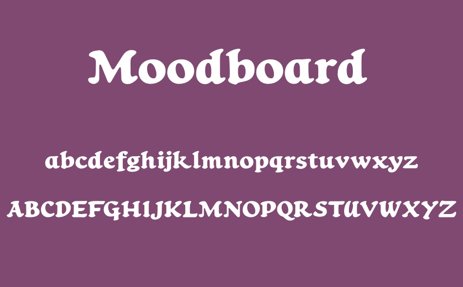 Moodboard font