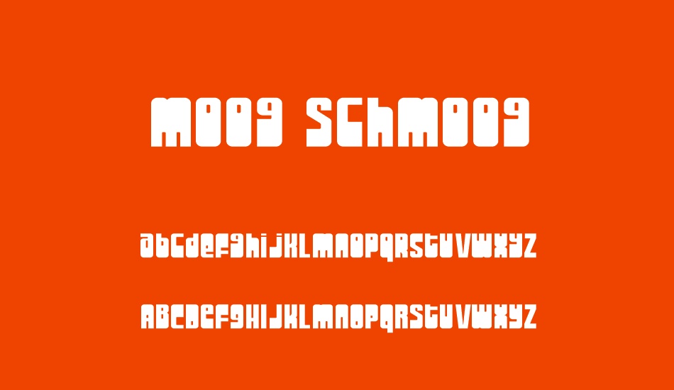 Moog Schmoog font