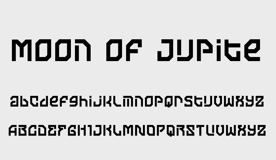 Moon of Jupiter font