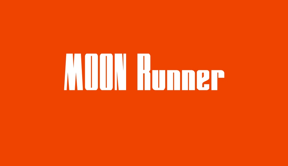 MOON Runner font big