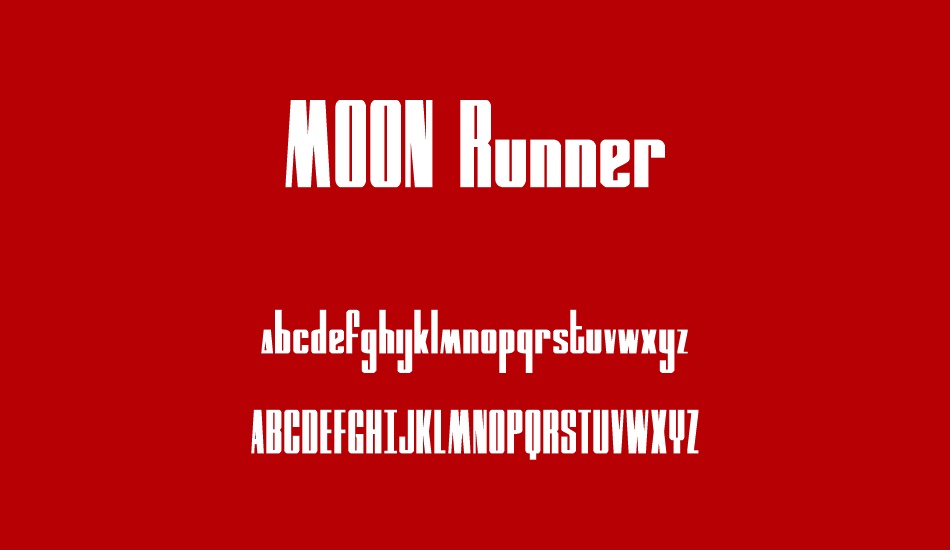 MOON Runner font