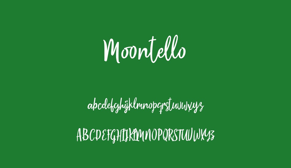 Moontello Demo font